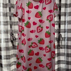 Amazon Pink Strawberry Heart Dress